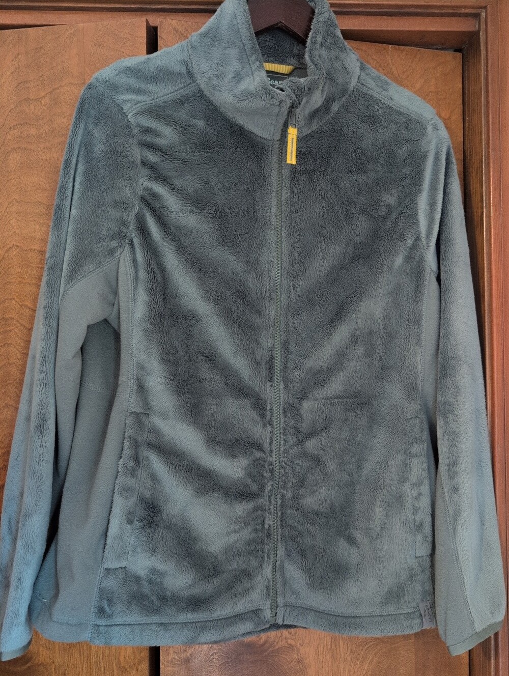 L.L. Bean Green Fleece Full Zip Jacket Sz M